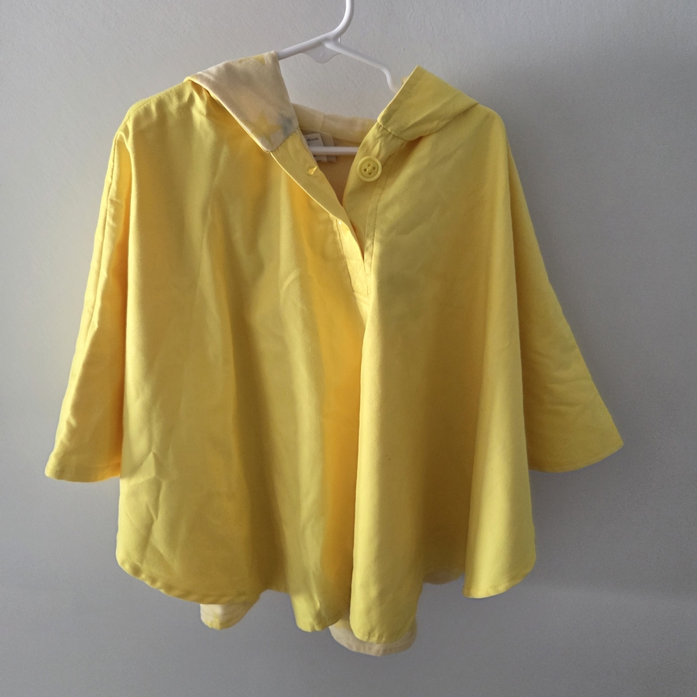 OshKosh B'gosh Yellow Hooded Cape Size 7y - Picture 2 of 6